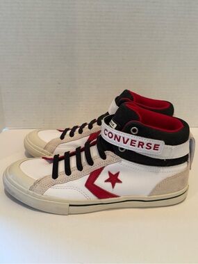 Converse Pro Blaze Strap high-top sneakers white red black mens 6 New tags